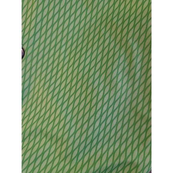 FootJoy Men’s Large Green Geometric Golf Polo Shirt Stretch Performance Active - Picture 2 of 6